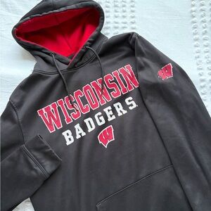 Wisconsin Badgers Black Hoodie • Size Large